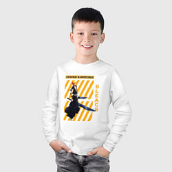 Лонгслив хлопковый детский Блич Ичиго Куросаки мечи, цвет: белый — фото 2