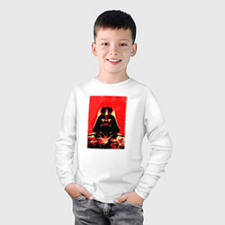 Лонгслив хлопковый детский Дарт вейдер тёмный ситх, цвет: белый — фото 2