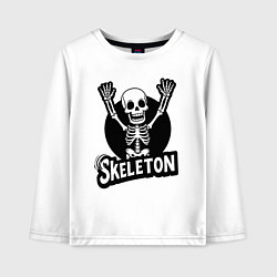 Детский лонгслив Skeleton с поднятыми руками