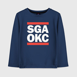 Лонгслив хлопковый детский SGA OKC, цвет: тёмно-синий