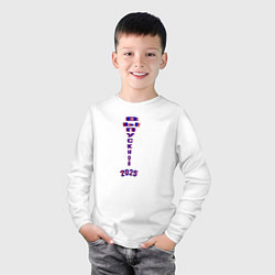 Лонгслив хлопковый детский Выпускной 2025 год, цвет: белый — фото 2