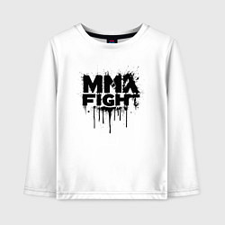 Детский лонгслив MMA боец черной краской