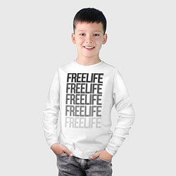 Лонгслив хлопковый детский Freedom life art, цвет: белый — фото 2