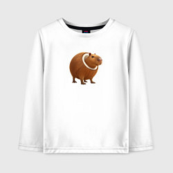 Лонгслив хлопковый детский Бурбалони Лулиоли, цвет: белый