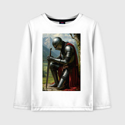 Детский лонгслив Молитва рыцаря