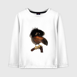 Лонгслив хлопковый детский Скебоб, цвет: белый