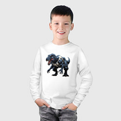 Лонгслив хлопковый детский Гибрид T-Rexa и Венома, цвет: белый — фото 2