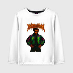 Лонгслив хлопковый детский XXXTentacion в стиле хардкор, цвет: белый