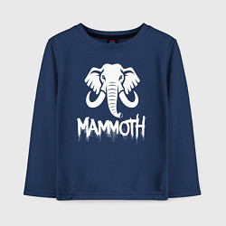Детский лонгслив Мамонт белой краской