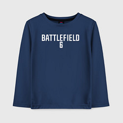 Лонгслив хлопковый детский Battlefield 6 logo, цвет: тёмно-синий
