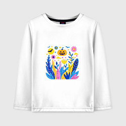 Лонгслив хлопковый детский Светильник Джек, цвет: белый