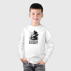 Лонгслив хлопковый детский Handmade rabbit, цвет: белый — фото 2