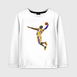 Лонгслив хлопковый детский Kobe Bryant dunker, цвет: белый