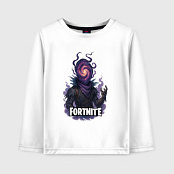 Лонгслив хлопковый детский Сюрреалистичный Рейвен Fortnite, цвет: белый