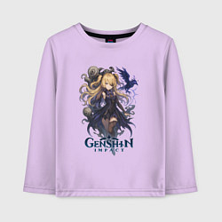 Лонгслив хлопковый детский Фишль Genshin Impact, цвет: лаванда