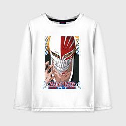 Лонгслив хлопковый детский Блич Ичиго Куросаки в маске, цвет: белый