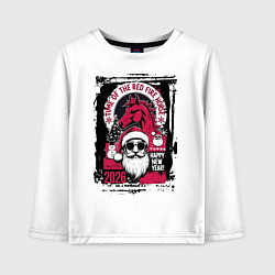 Лонгслив хлопковый детский Красный огненный конь 2026, цвет: белый