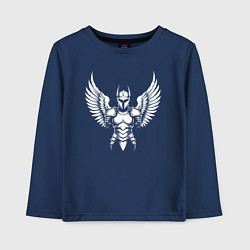 Лонгслив хлопковый детский Крылатый страж доспехи, цвет: тёмно-синий
