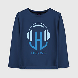 Детский лонгслив Логотип House Music