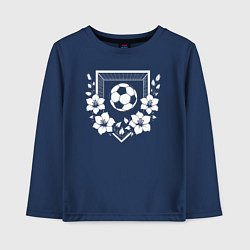 Детский лонгслив Футбольные ворота и мяч в цветах