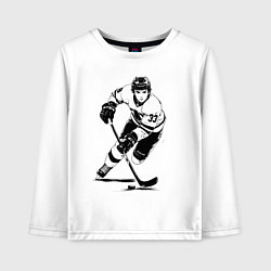 Детский лонгслив Аниме хоккеист в атаке