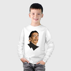 Лонгслив хлопковый детский Дали, цвет: белый — фото 2