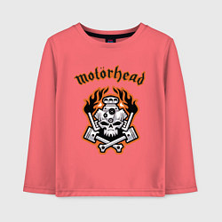 Лонгслив хлопковый детский Motorhead, цвет: коралловый