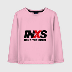 Лонгслив хлопковый детский INXS, цвет: светло-розовый