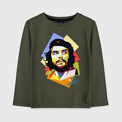 Лонгслив хлопковый детский Che Guevara Art, цвет: меланж-хаки