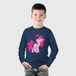 Лонгслив хлопковый детский Пони Пинки Пай, цвет: тёмно-синий — фото 2