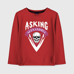 Лонгслив хлопковый детский Asking Alexandria: Skull Fang, цвет: красный