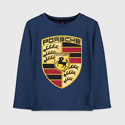 Лонгслив хлопковый детский Porsche, цвет: тёмно-синий