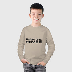 Лонгслив хлопковый детский Range Rover, цвет: миндальный — фото 2