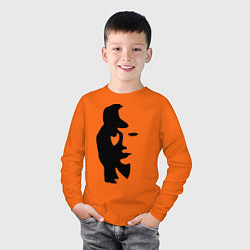 Лонгслив хлопковый детский Саксофонист или девушка, цвет: оранжевый — фото 2