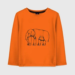 Лонгслив хлопковый детский Сколько ног у слона, цвет: оранжевый