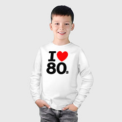 Лонгслив хлопковый детский I Love 80s, цвет: белый — фото 2