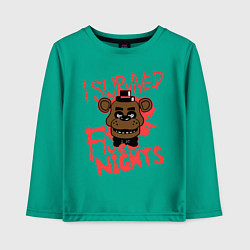 Лонгслив хлопковый детский I Survived Five Night, цвет: зеленый