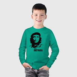 Лонгслив хлопковый детский Эрнесто Че Гевара, цвет: зеленый — фото 2