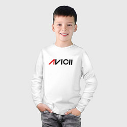 Лонгслив хлопковый детский Avicii, цвет: белый — фото 2