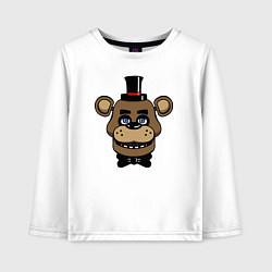 Лонгслив хлопковый детский Freddy FNAF, цвет: белый