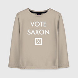 Лонгслив хлопковый детский Vote Saxon, цвет: миндальный