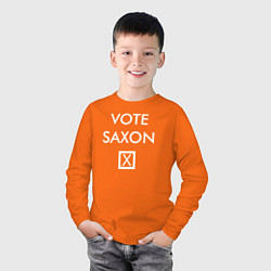 Лонгслив хлопковый детский Vote Saxon, цвет: оранжевый — фото 2