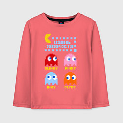 Лонгслив хлопковый детский Pac-Man: Usual Suspects, цвет: коралловый