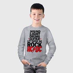 Лонгслив хлопковый детский AC/DC Rock, цвет: меланж — фото 2
