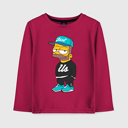 Лонгслив хлопковый детский Bart Just Us, цвет: маджента