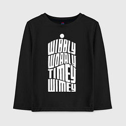 Лонгслив хлопковый детский Talk Whovian To Me, цвет: черный