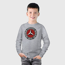 Лонгслив хлопковый детский Mercedes-Benz, цвет: меланж — фото 2