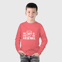 Лонгслив хлопковый детский We are Arsenal 1886, цвет: коралловый — фото 2