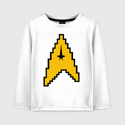 Лонгслив хлопковый детский Star Trek: 8 bit, цвет: белый