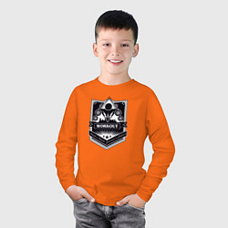 Лонгслив хлопковый детский WorkOut, цвет: оранжевый — фото 2